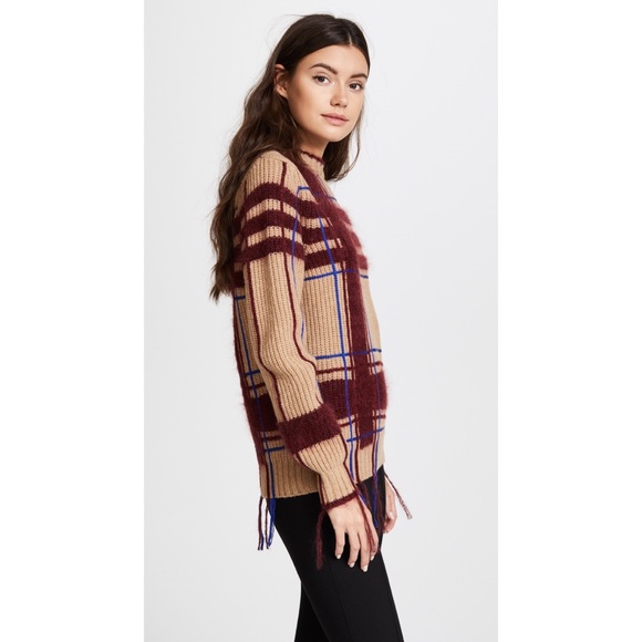 Tory Burch Eden Fringe Classic Knit Sweater - Picture 2 of 8